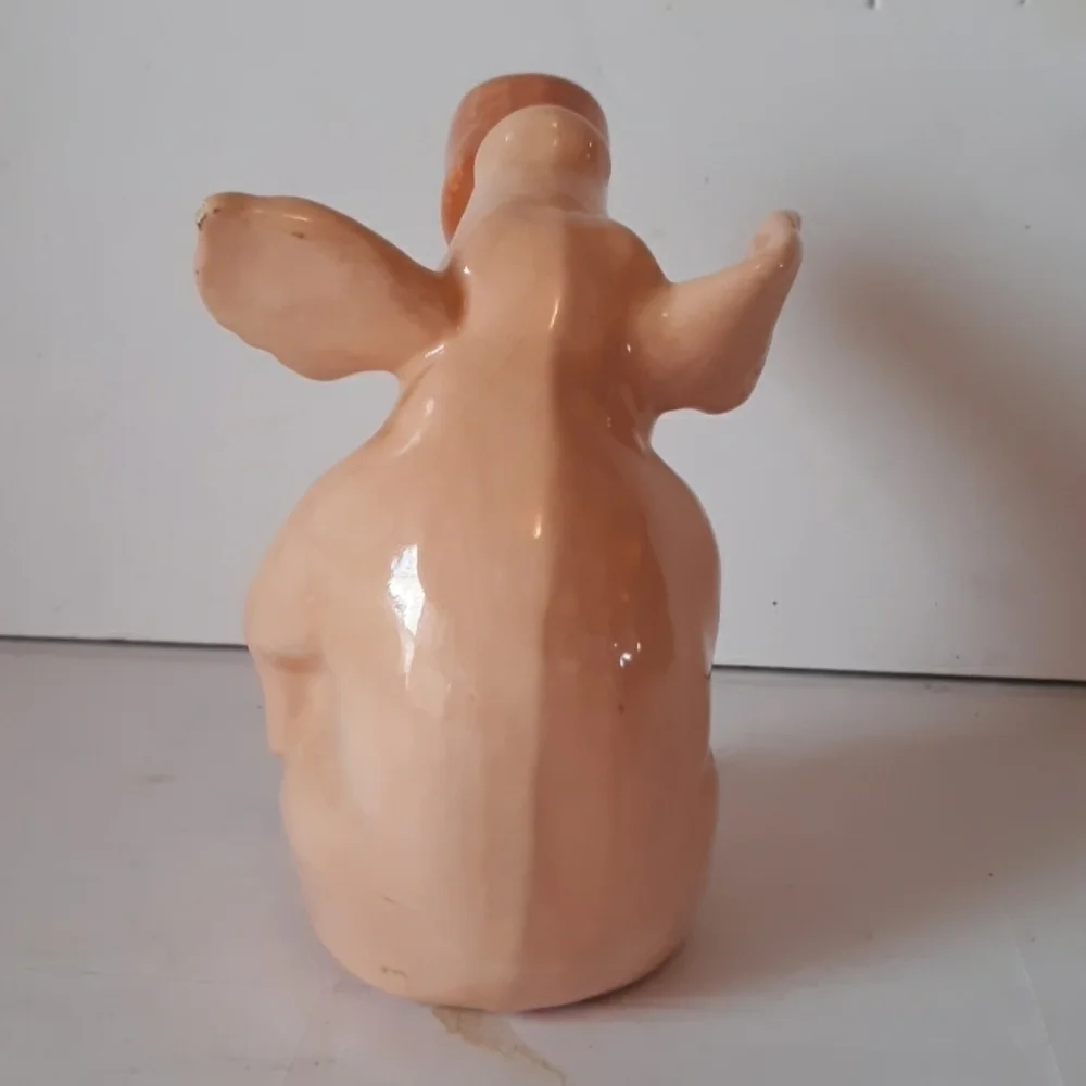 Vintage 1970s ceramic pig juice figurine